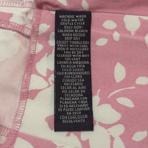 Jones New York Pink Floral Dress Fitted Shift Cottagecore Botanical Summer Sz 12 - Picture 5 of 13